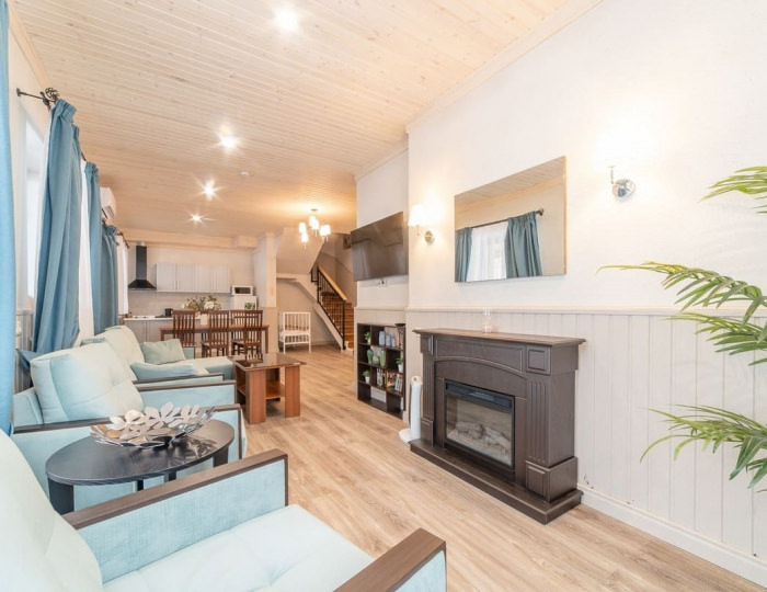 Таунхаус с электрическим камином - Эко-отель «Лепота»