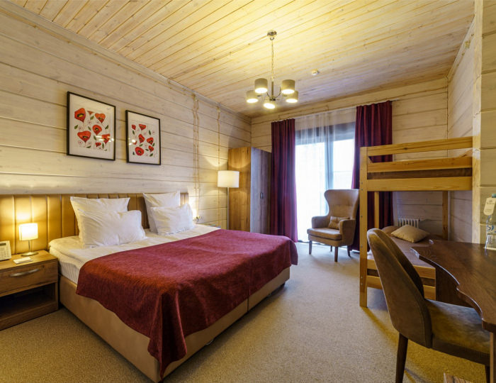 Улучшенный с двухъярусной кроватью - Эко-отель «Лепота»