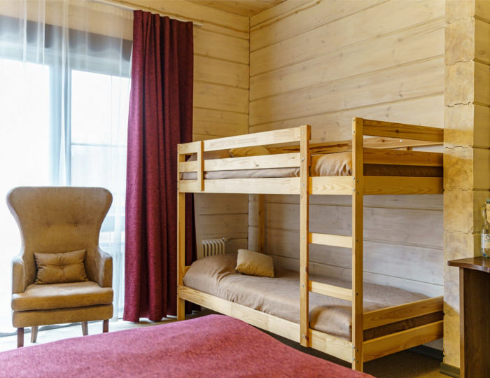 Улучшенный с двухъярусной кроватью - Эко-отель «Лепота»
