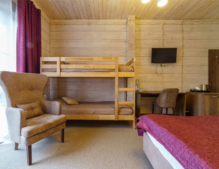 Улучшенный с двухъярусной кроватью - Эко-отель «Лепота»